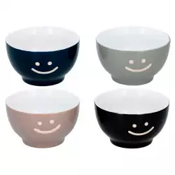 Bowl tazon 500ml 14x9cm en ceramica carita feliz colores surtidos 871125214561