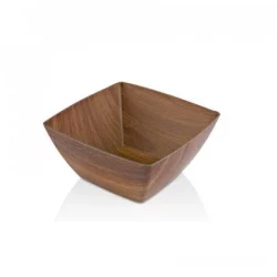 Bowl tazon evelin 1250ml 35.5cm wood cuadrado en plastico 10201