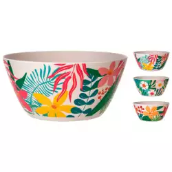 Bowl tazon excellent houseware sunny flowers 3000ml 25cm redondo en melamina diseños surtidos 17