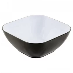Bowl tazon expresions 15cm 0.8lts semicuadrado blanco-negro en plastico yw-16