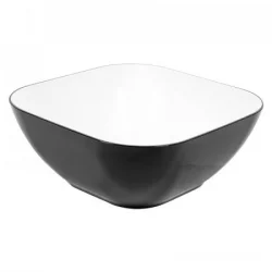 Bowl tazon expressions 25cm 3.9lts semicuadrado blanco-negro en plastico yw-18