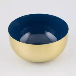Bowl Tazon Expressions Flora Grande 20Cm Azul Metal