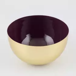 Bowl Tazon Expressions Flora Mediano 17Cm Berenjena Metal