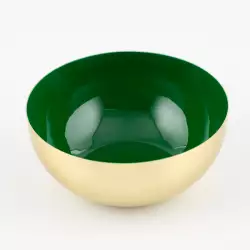 Bowl Tazon Expressions Flora Medianocm 12Cm Verde Metal