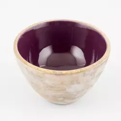 Bowl Tazon Expressions Flora Pequeniocm 12Cm Berenjena Madera