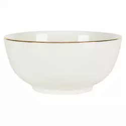 Bowl tazon siaki 1500ml en porcelana blanco con borde dorado q96000130