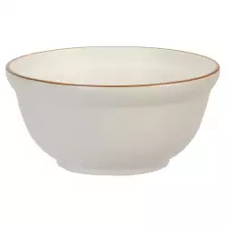 Bowl tazon siaki 275ml en porcelana blanco con borde marron q81200210