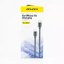 Cable Awei Carga Rapida Tipo C 60 W Cl-165
