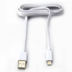 Cable Cook Concept Compatible Con IPhone Universal Usb Blanco Plano Ht1082