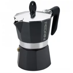 Cafetera 3 Negra Tazas Pedrini