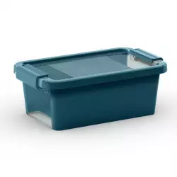 Caja organizadora 10x16x26.5 cm bi storage azul xs 3 lt