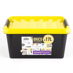 Caja Organizadora Brico Great Plastic Negro 17 Lt 4270
