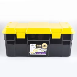 Caja Organizadora Brico Great Plastic Negro Con Ruedas 78 Lt 4272