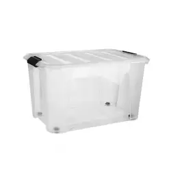 Caja Tengone Ruedas 40X31X27Cm Translucido 32 Lt Plastico Tg5