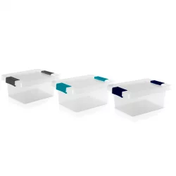 Cajas Organizadoras Set X3 Con Broches 4L Nautica 4-1045705