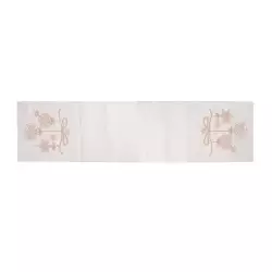 Camino De Mesa Miro Christmas Guirnalda 180X33Cm Blanco Poliester