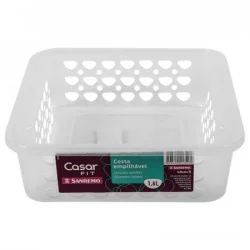 Canasta Casar 884 Apilable Transparente 1.6Lt
