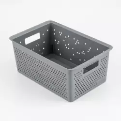 Canasta Tatay 18X12X27Cm Gris Plastico 7013114