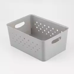 Canastas Great Plastic 25X18X18Cm Gris Plastico 3611