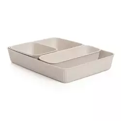 Canastas Tatay Set de 4 Unidades Beige Plástico