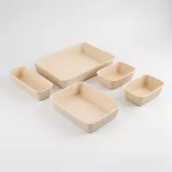 Canastilla Tatay Set 5 Un 25X6X34Cm Beige Plastico 7012638