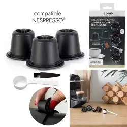 Capsulas Cook Concept Setx3 Plasticas Reusables Para Nesspresso Ka4556