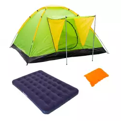 Carpa 4P + Colchon Full + 2 Almohadas