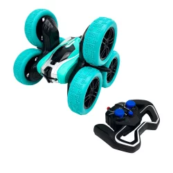 Carro R/C Toy Logic Stunt Six Spin Bateria Recargable Azul Toy6891