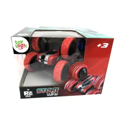 Carro R/C Toy Logic Stunt Six Spin Rojo Bateria Recargable Toy-68909