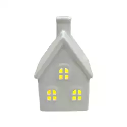 Casa con luz navideña expressions blanca 10x18CM