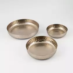 Centro De Mesa Expressions Set 3 Ud 25X19X30Cm Plateado Hierro