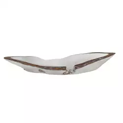 Centro Mesa Hoja Concepts Sweet Mocca 51X12X51Cm Blanco Polires