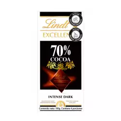 Chocolate Lindt Excellence X100Gr 70 Cocoa Dark 53484