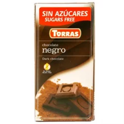 Chocolate Negro Torras X 75 G Sin Azúcares Y Sin Gluten