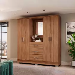 Closet Bertolini 160X198X46Cm Cafe Mdp 118131690