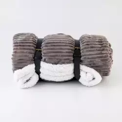 Cobija Expressions Fur Doble 200X160Cm Gris Oscuro Poliester