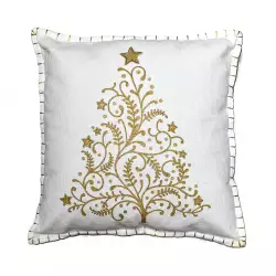 Cojin expressions arbol navidad 45x45cm blanco algodon ho-cu-2631