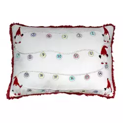 Cojin expressions calendario gnomo 35x50cm blanco algodon ae-ar-3