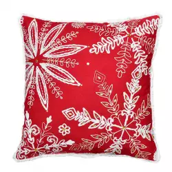 Cojin expressions copo 45x45cm rojo algodon ae-ch-796