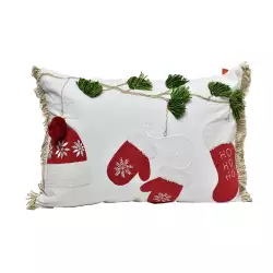 Cojin Expressions Guantes 35X50Cm Blanco Algodon Ho-Cu-2041