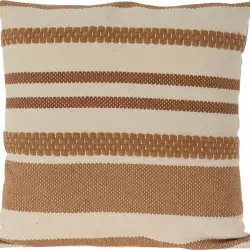 Cojin home and styling hz1011090 45x45cm lines borlas poliester taupe