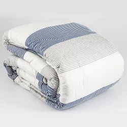 Comforter expressions doble ovejero stripes azul/gris