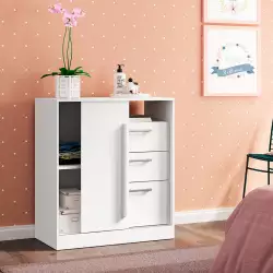 Comoda Bertolini 80X92X45Cm Blanco Mdp 57413200