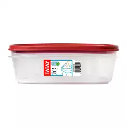Contenedor Tatay Ovalado Rojo .5 Lt Polipropileno 1163004