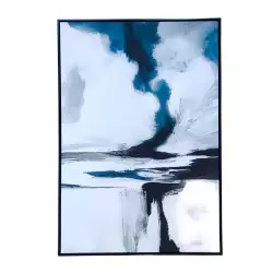 Cuadro concepts crystal blue 82x122cm negro mdf 53