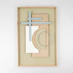 Cuadro mad concepts Crystal Blue 30,5x49,5xcm verde mdf 454-191084