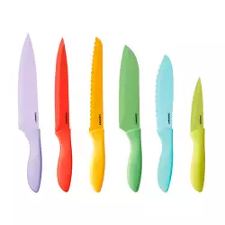 Cuchillos Cuisinart Set X12 Recubrimiento Ceramica Colores