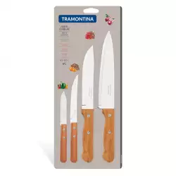 Cuchillos Tramontina Natural 4 Pz Acero Inoxidable 22399084