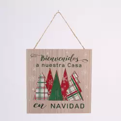 Cuelga Puerta Miro Christmas Arbol 23X23Cm Natural Mdf 831-Tn00