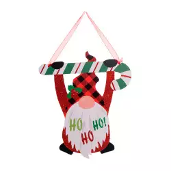Cuelga Puertas Miro Christmas Gnomo  22X26Cm Rojo Verde